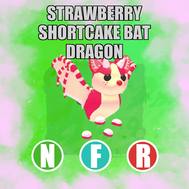 Strawberry Shortcake Bat Dragon NEON FLY RIDE Adopt Me