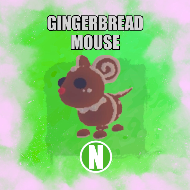 Gingerbread Mouse NEON Adopt Me